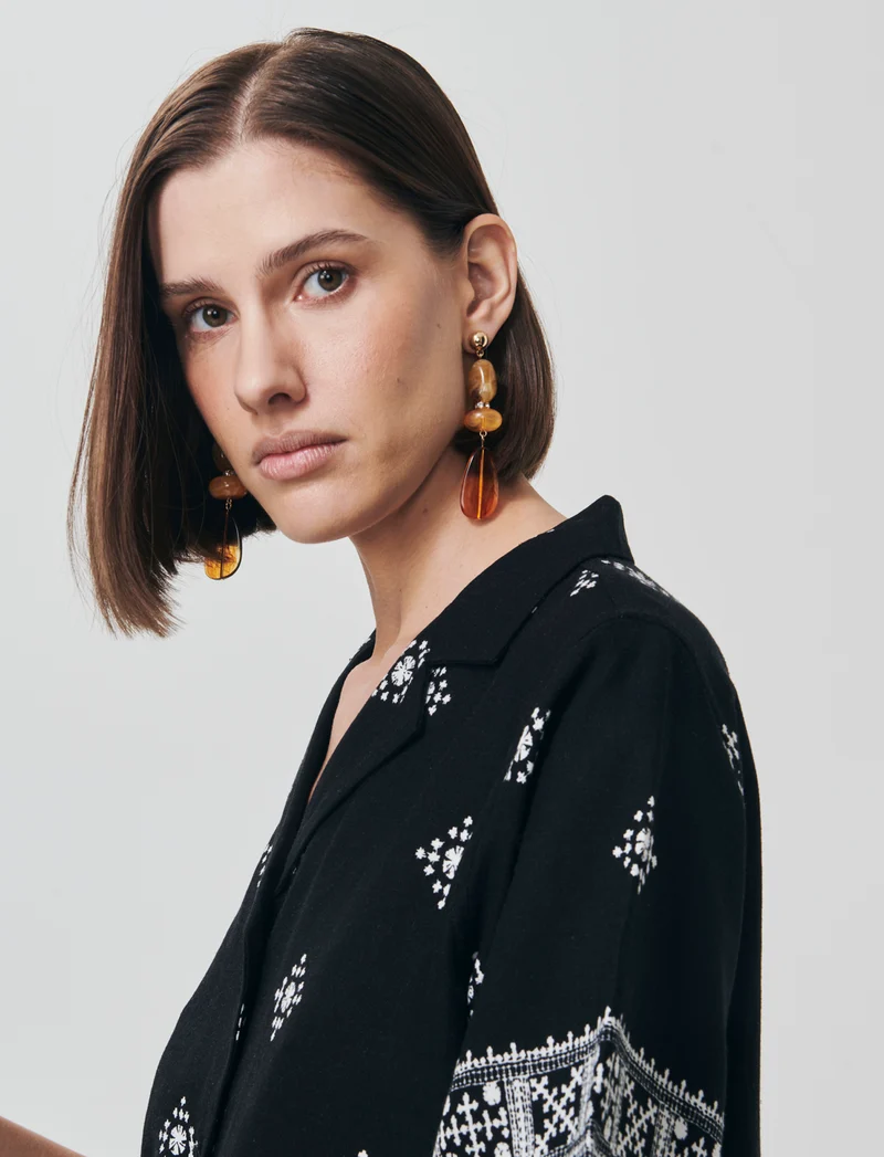 Camicia Manica Corta Scollo a V - var 1