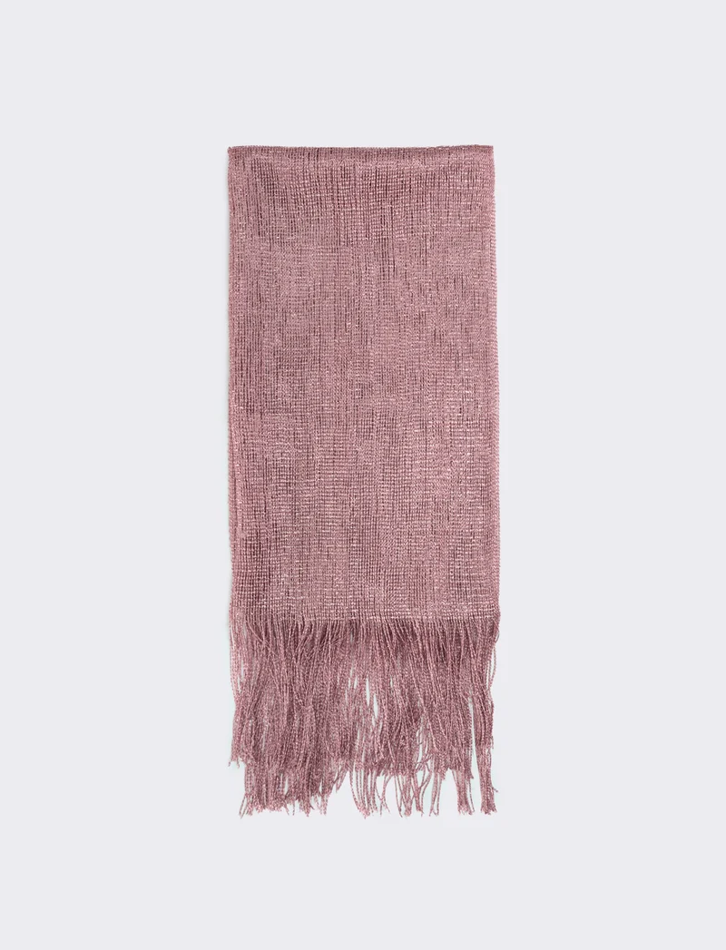 Foulard a rete con lurex per donne - Rosa