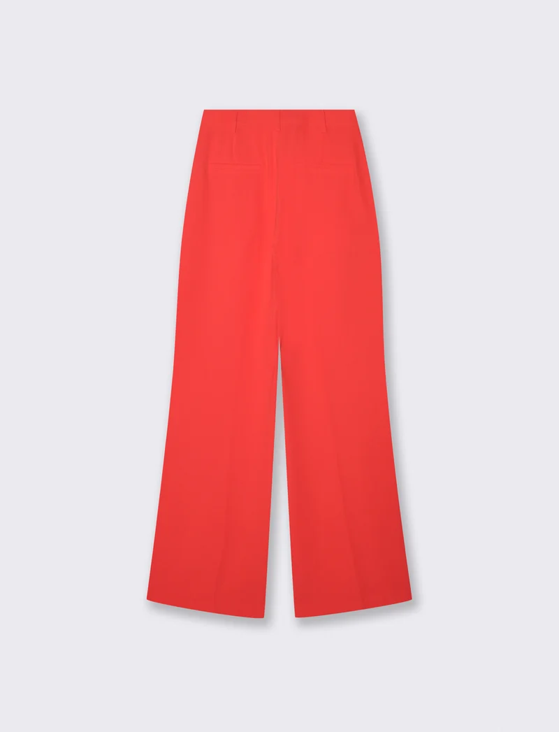Pantalone a vita alta con gamba larga - Aragosta