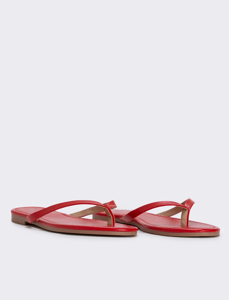 Infradito minimal da in poliuretano - Rosso