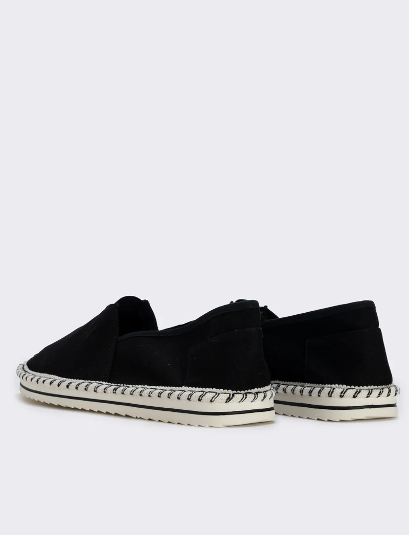 Espradillas in tela da uomo, due colori - Nero