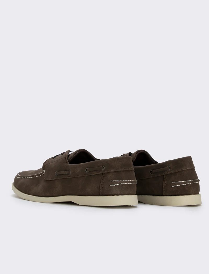Scarpa da Barca Uomo in Poliuretano - Testa di moro