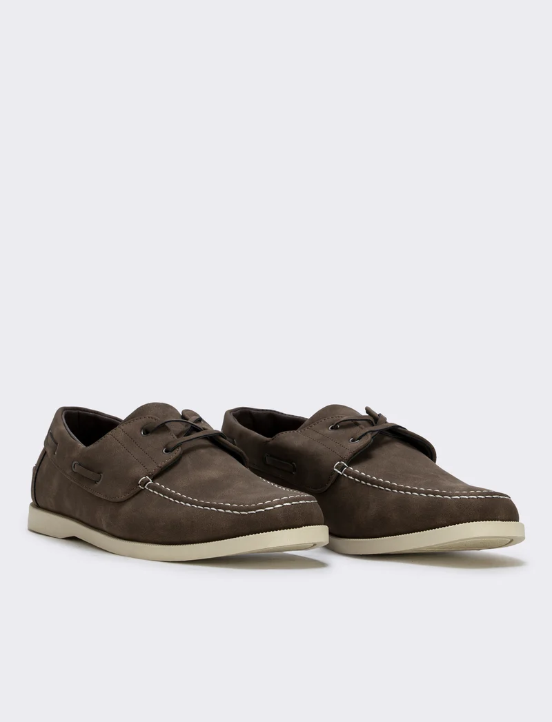 Scarpa da Barca Uomo in Poliuretano - Testa di moro