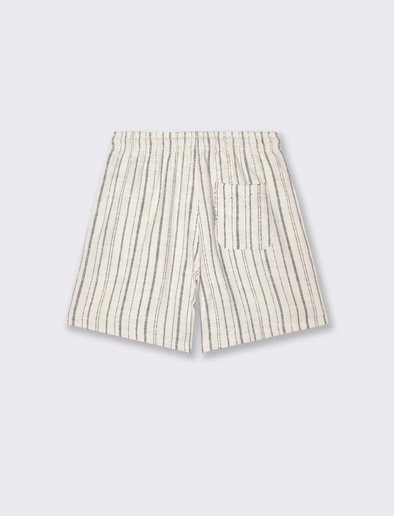 Bermuda jogger in tessuto jacquard - Beige ecru