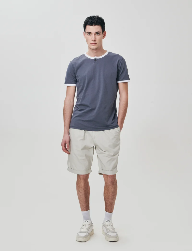 Bermuda Jogger Cotone Leggero Fit Comodo - Grigio ghiaccio