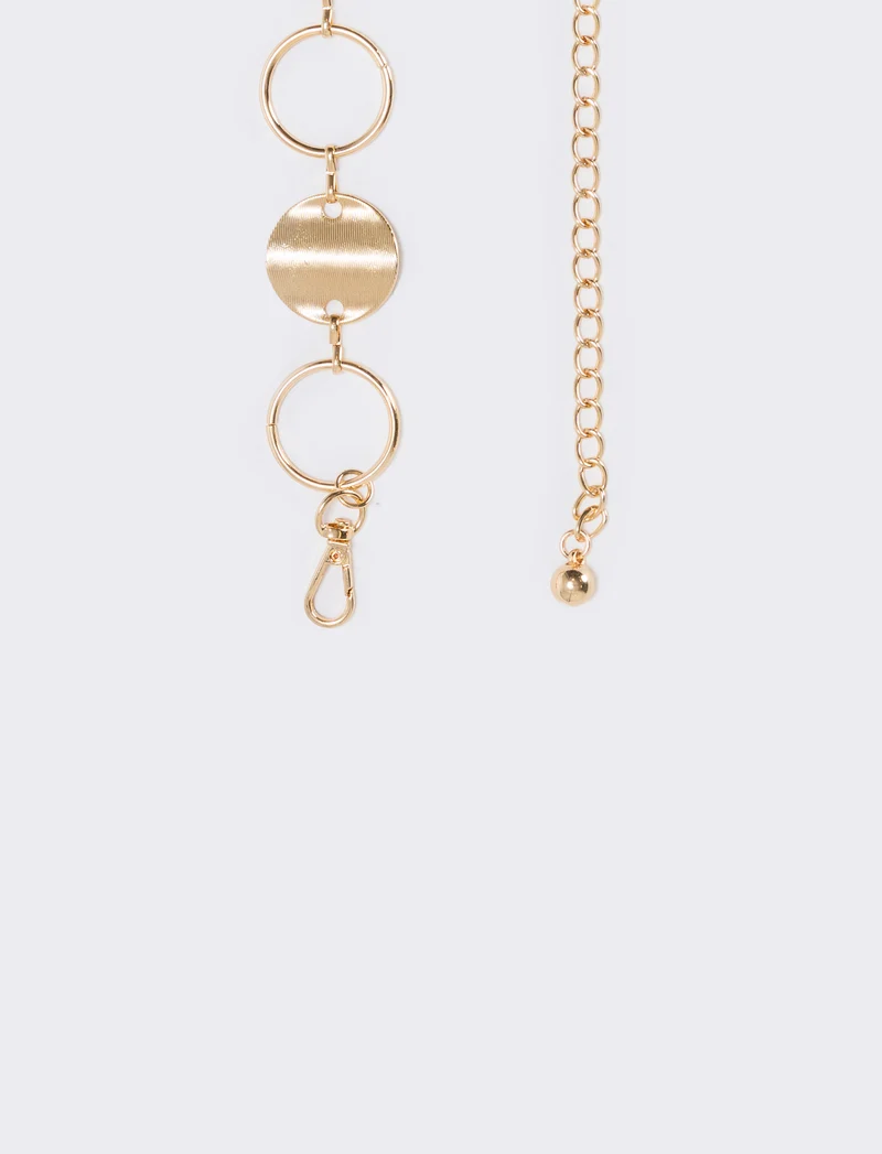 Cintura con cerchi metallici - Oro