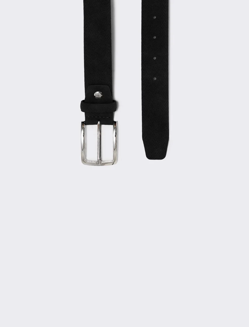 Cintura fusto spigato uomo elegante - Nero