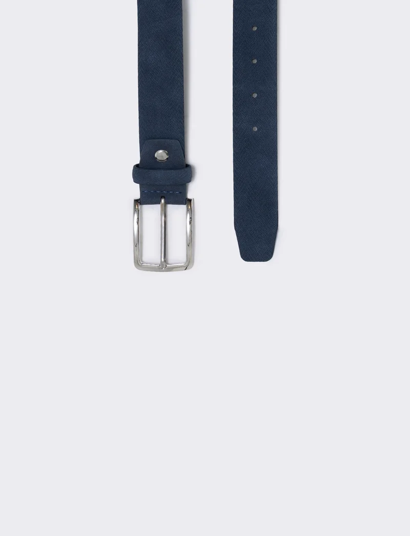 Cintura fusto spigato uomo elegante - Blu