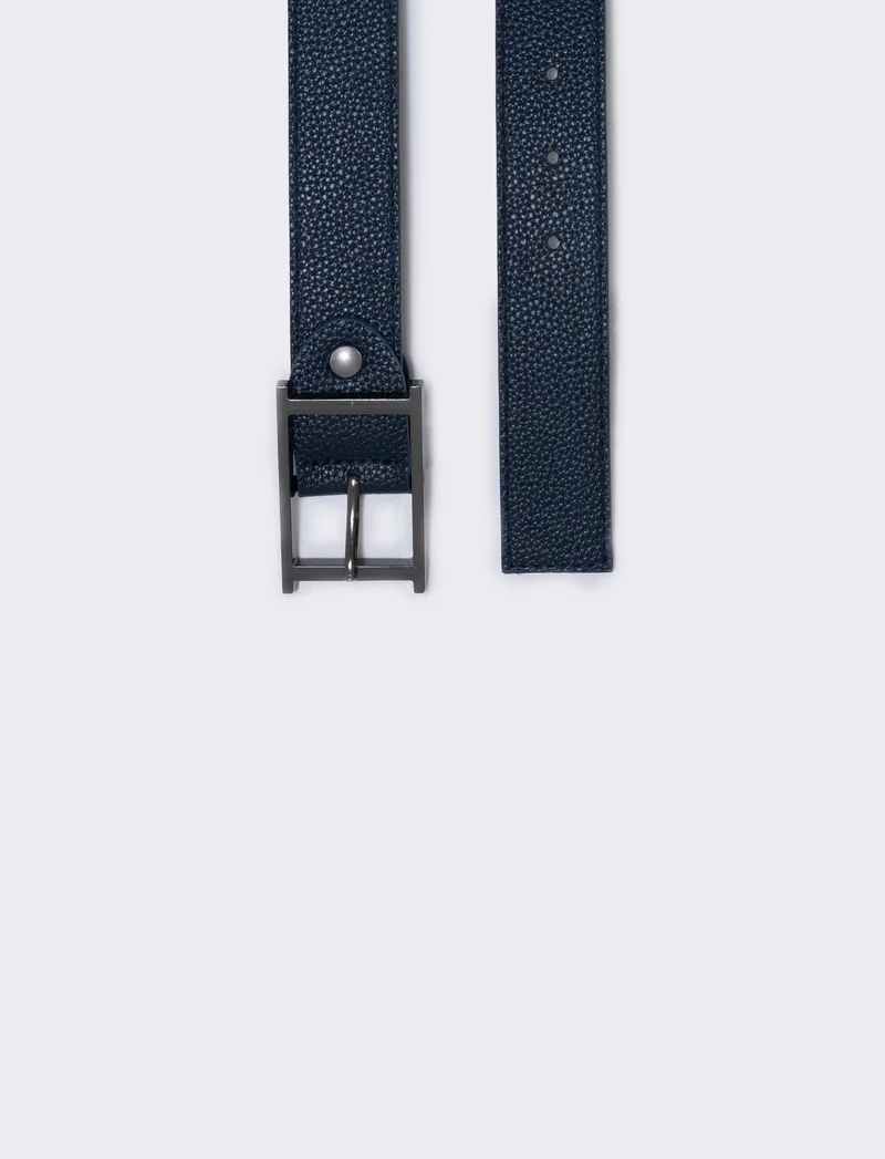 Cintura uomo con stampa dollaro - Blu navy