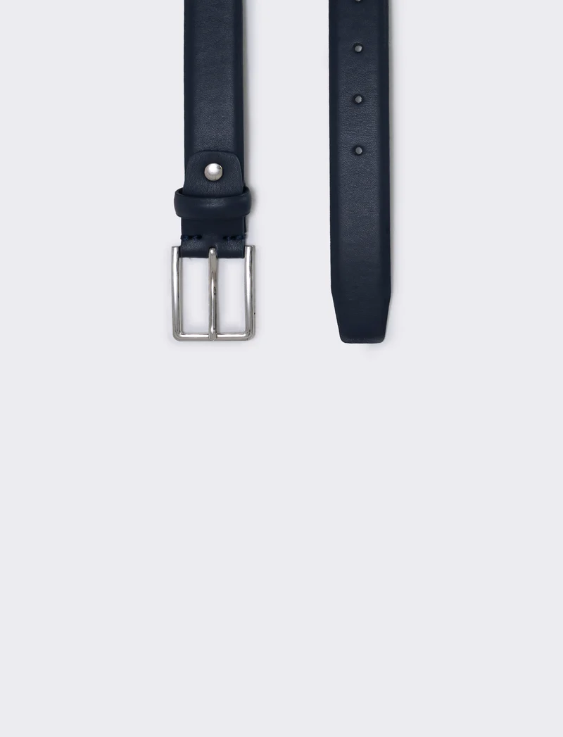 Cintura basic uomo 3,5 cm versatile - Blu