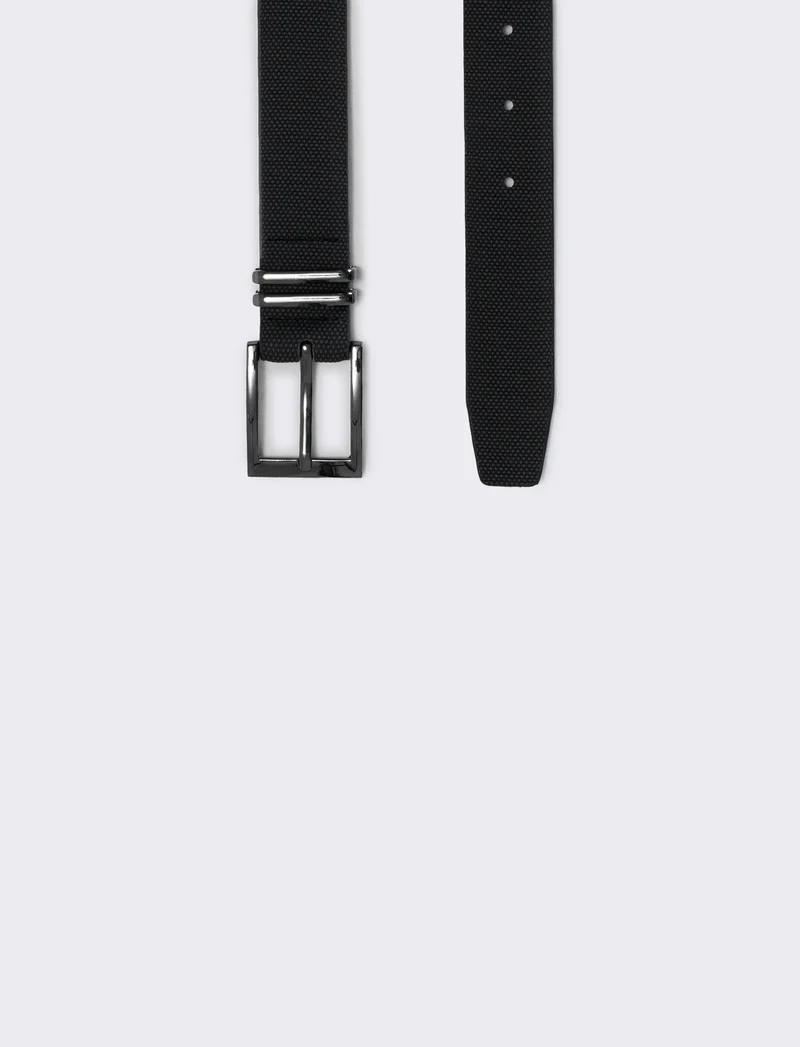 Cintura fusto nido d'ape elegante - Nero