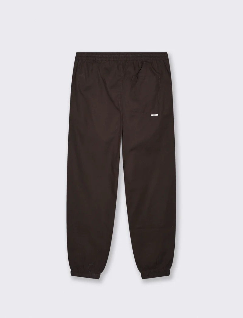 Pantaloni jogger in cotone strutturato - Moro