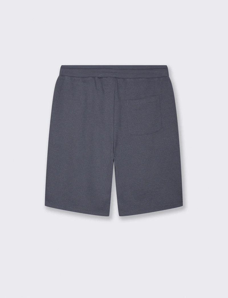 Bermuda Jogger in Tessuto Waffle - Avion