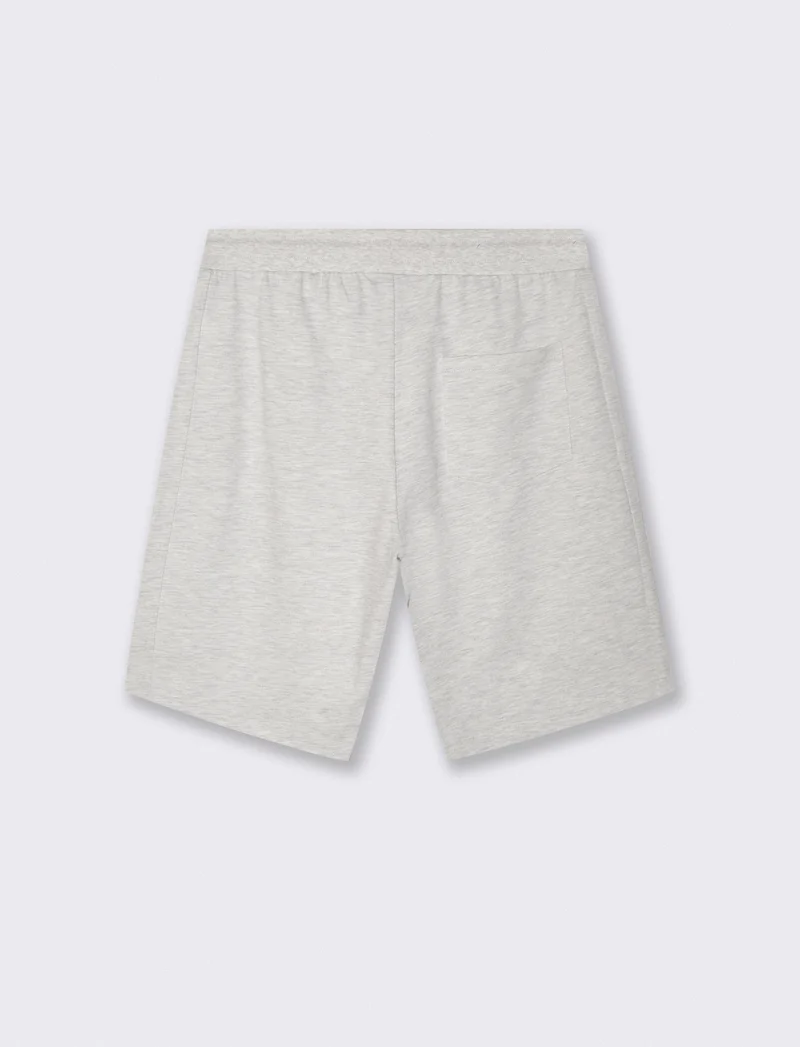 Bermuda Piquet con Vita Jogger Regolabile - Grigio mel.