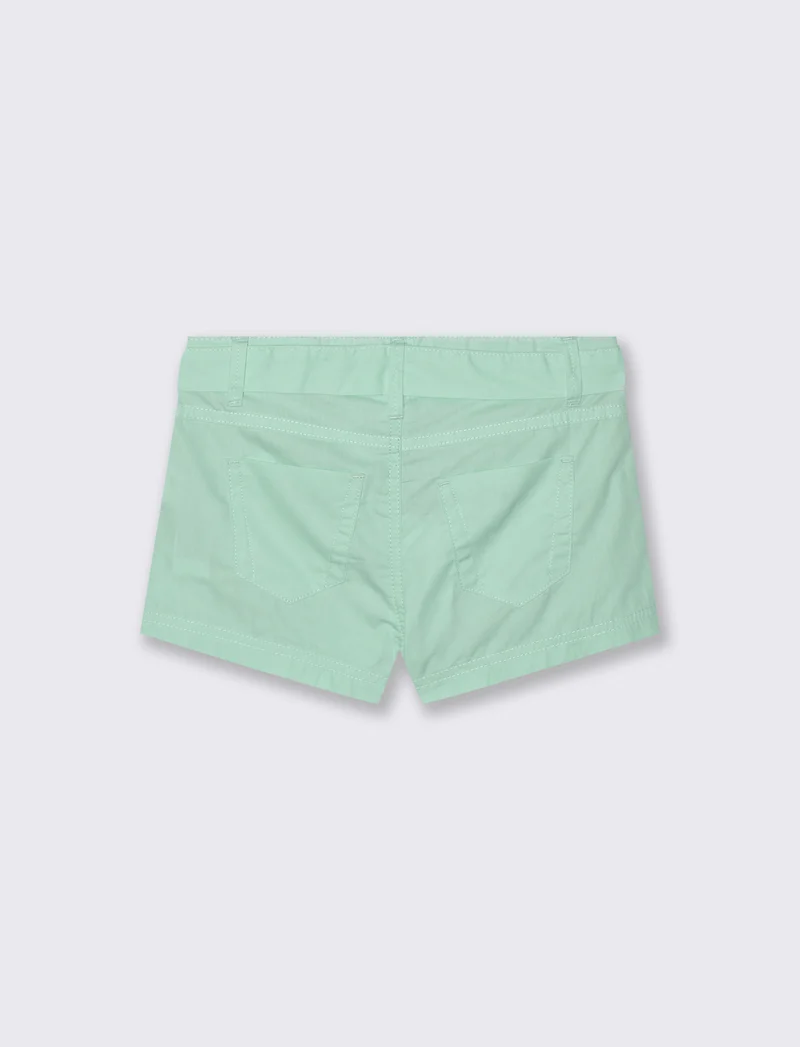 Pantaloncino cinque tasche da bambina - Verde acqua
