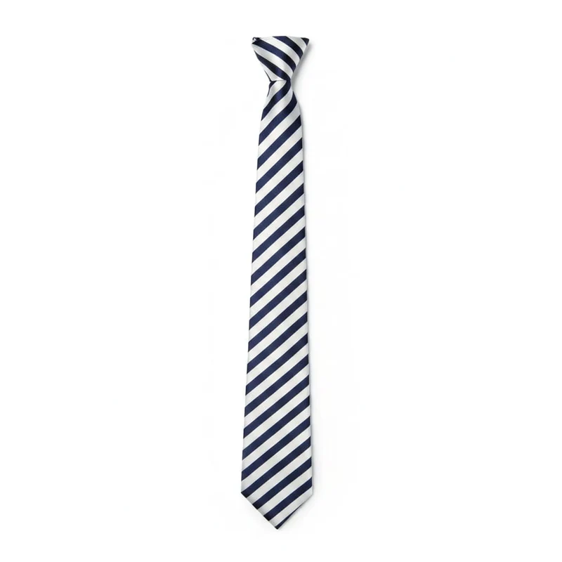 Cravatta fantasia 8cm per uomo elegante - blu bianco