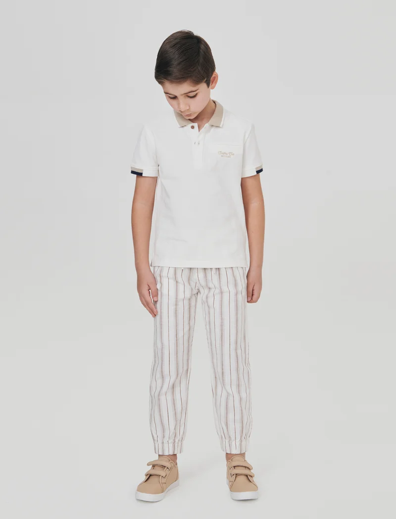 Pantaloni jogger rigati in cotone estivi - Righe