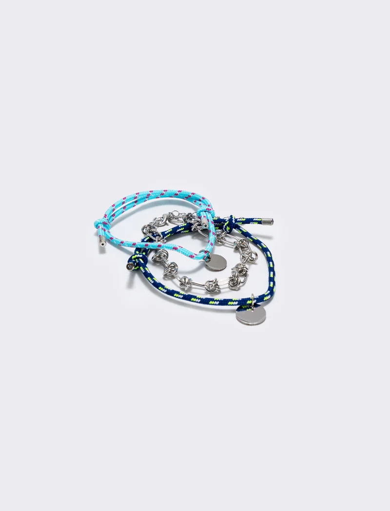 Bracciale colorato in tessuto elegante - Verde acqua