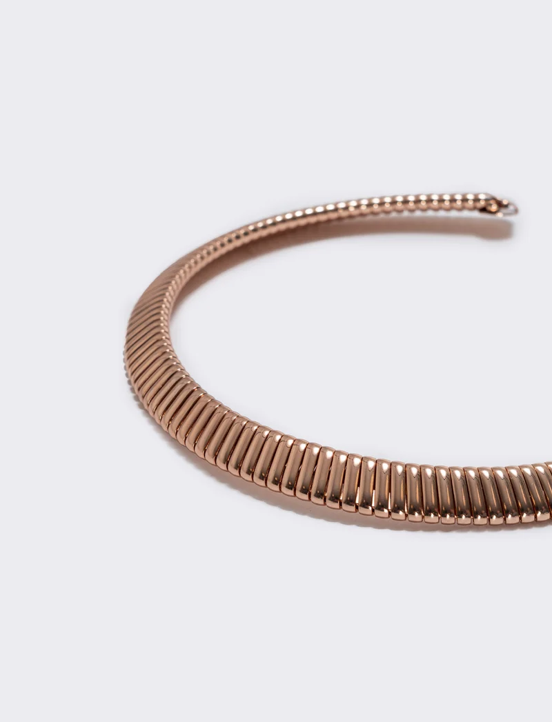 Collana girocollo rigida - Oro rosa