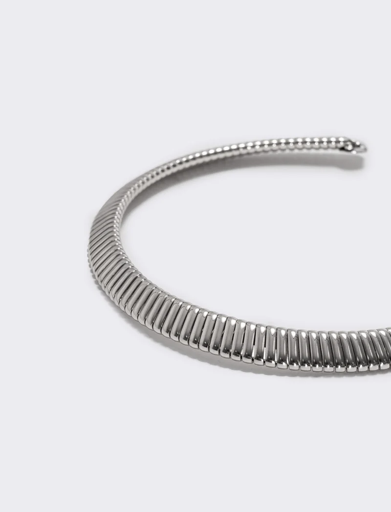 Collana girocollo rigida - Argento