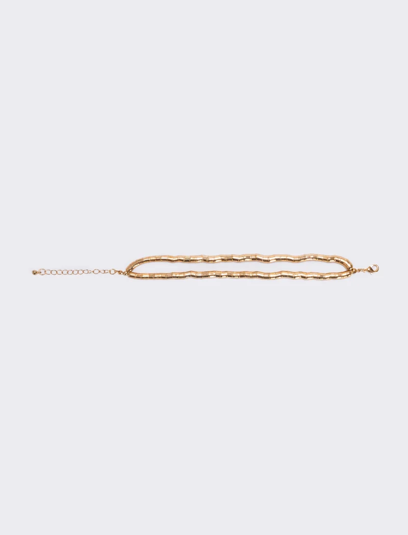 Bracciale doppio filo effetto snake - Oro
