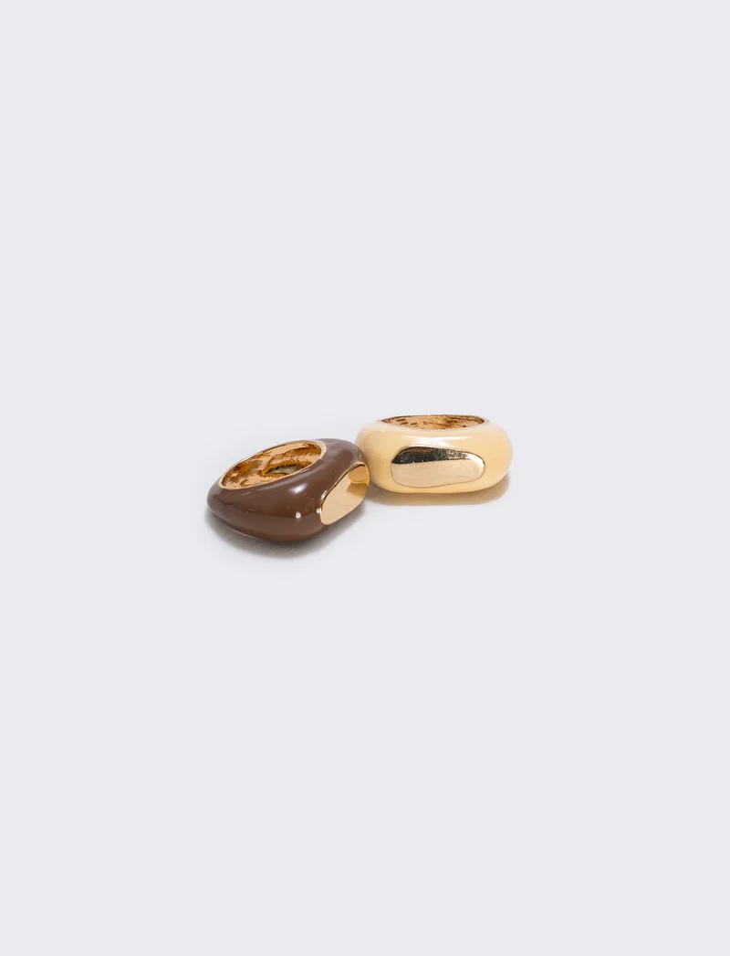 Anelli con pietra elegante - Beige