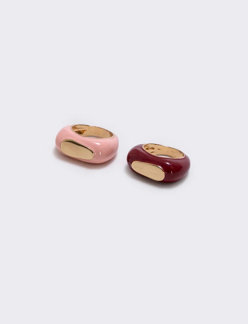 Anelli con pietra elegante - Rosa