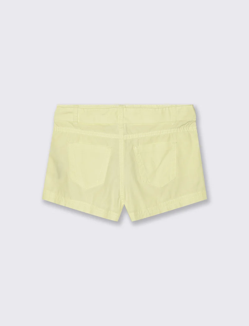 Pantaloncino cinque tasche da bambina - Giallo