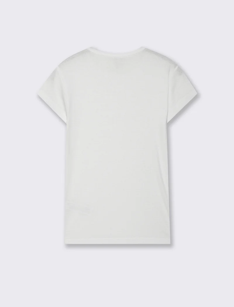T-Shirt Cotone Manica Corto Girocollo - Bianco