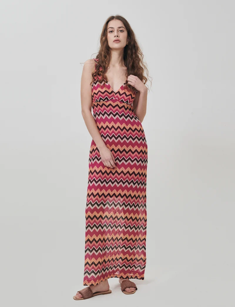 Vestito lungo senza maniche con scollo V - var 2