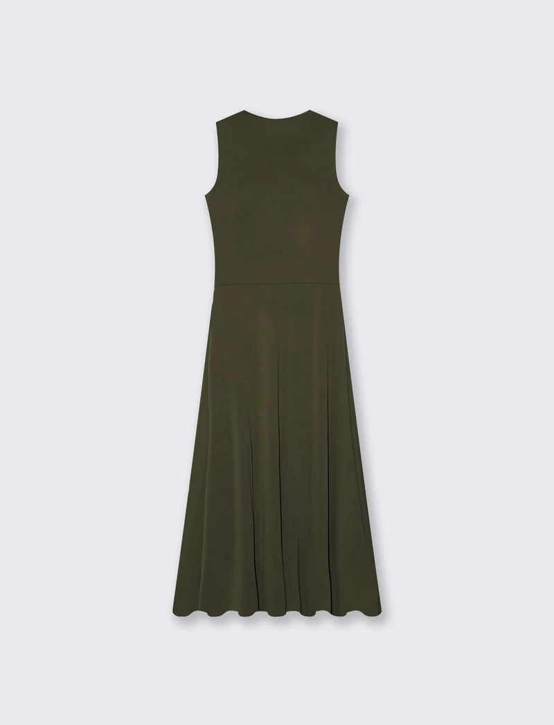 Vestito lungo senza maniche svasato - Kaky 1