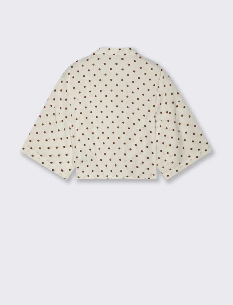 Camicia Stampata Mezza Manica con Nodo - var 2