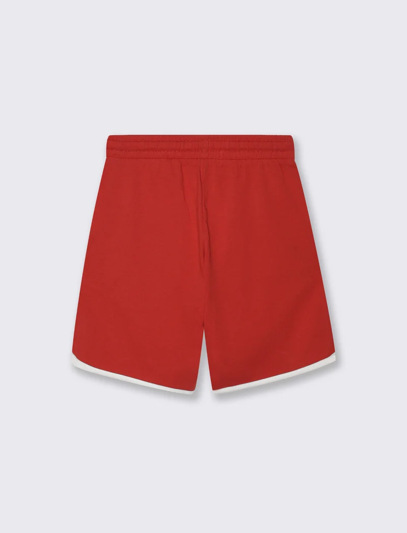 Bermuda baseball in jersey con lacci - Rosso