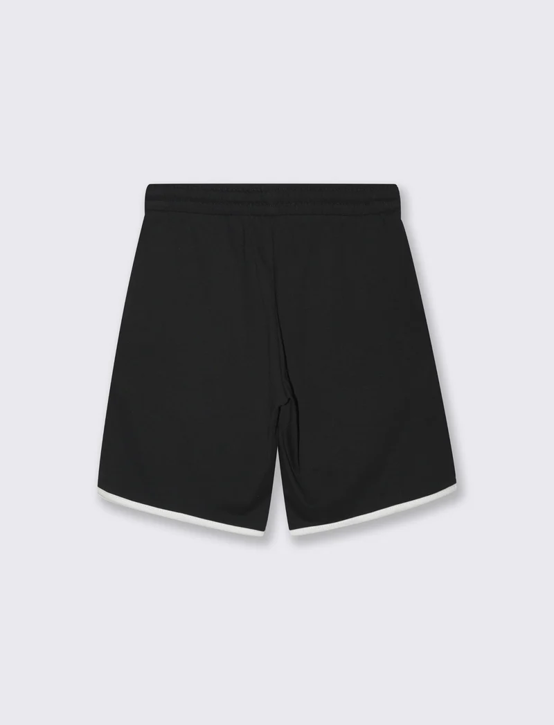 Bermuda baseball in jersey con lacci - Nero