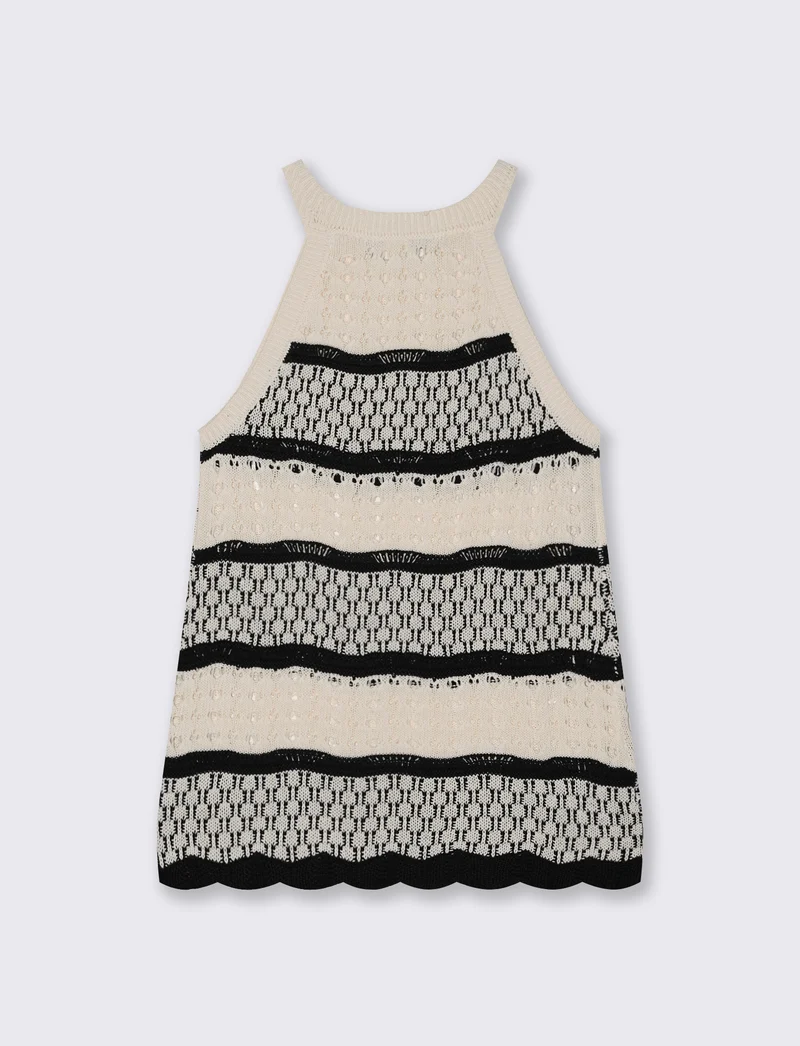Top Crochet con Fondo a Onde Elegante - var 1