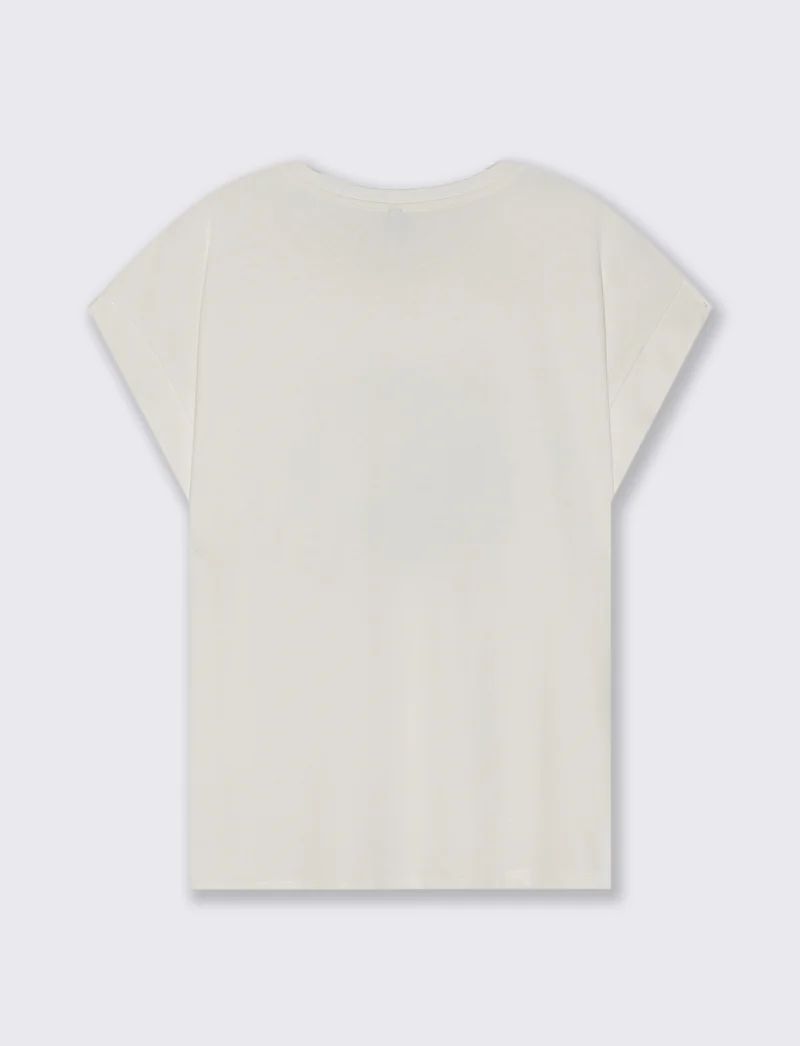 T-Shirt Manica Corta con Stampa Frontale - var 1