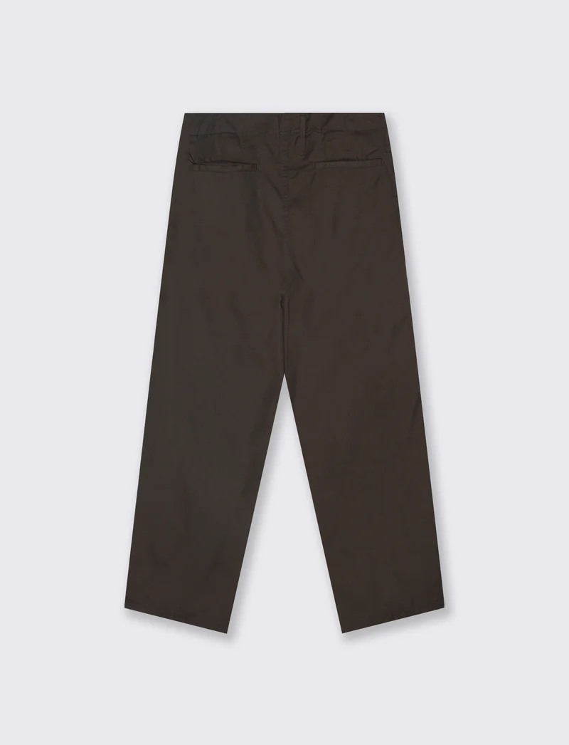 Pantaloni Chino Wide Leg in Twill - Moro