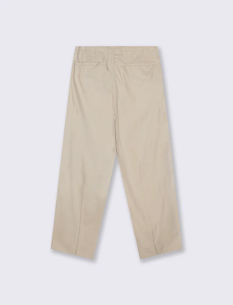 Pantaloni Chino Wide Leg in Twill - Sabbia
