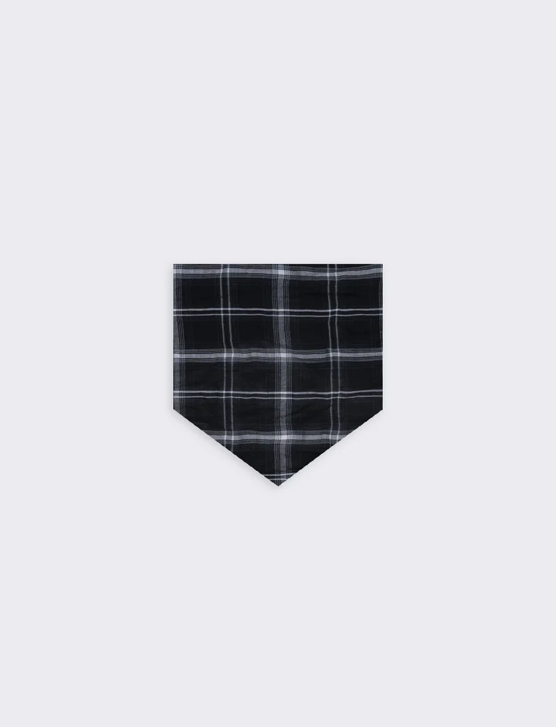 Foulard triangolare con riga elegante - Nero