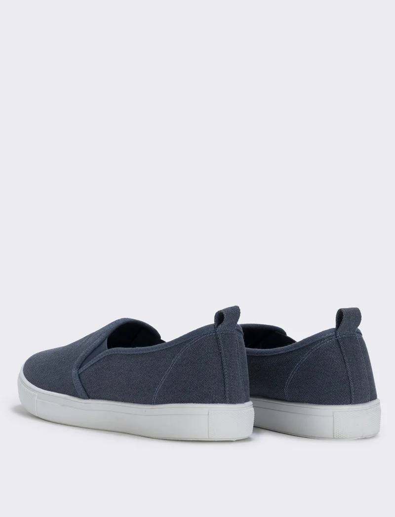 Slip-on in canvas da uomo in due colori - Blu