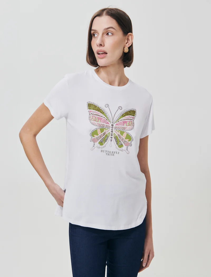 T-Shirt Manica Corta Girocollo con Stampa - Var 4