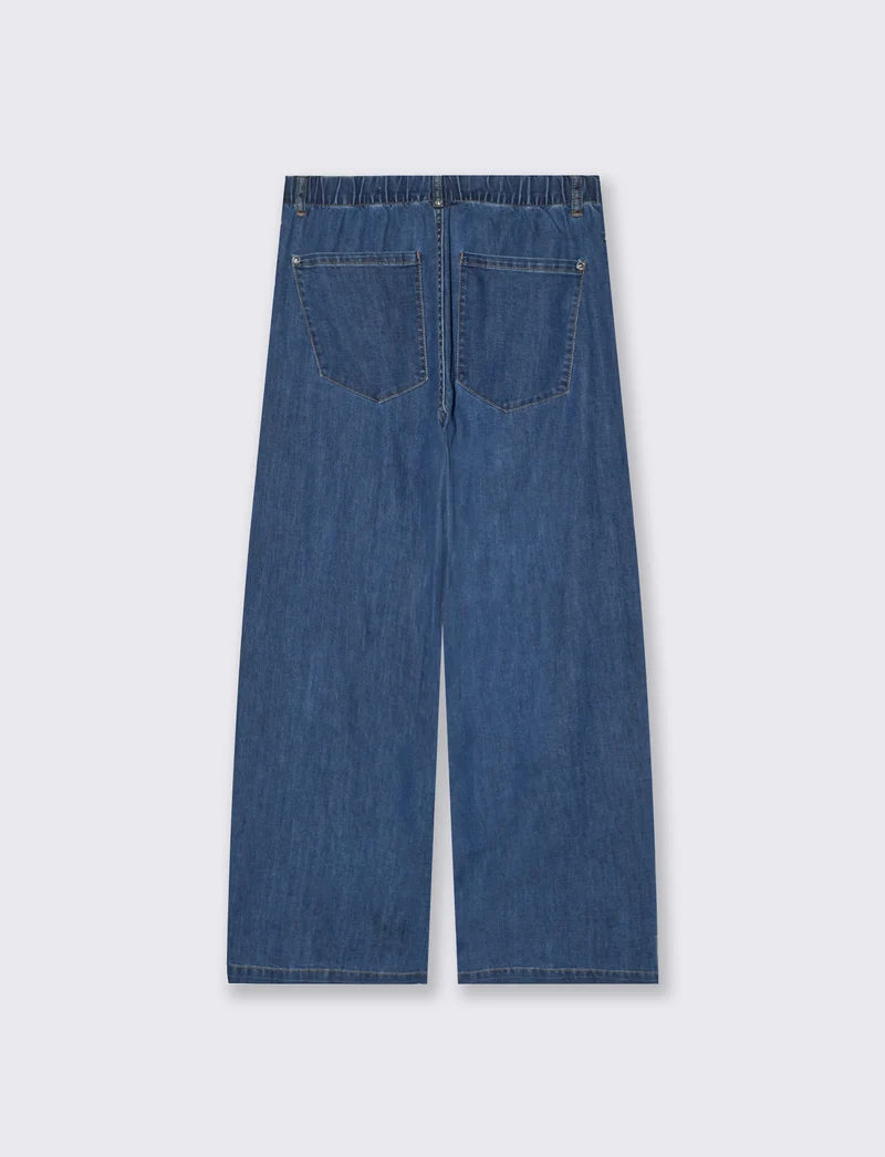 Jeans con Coulisse e Tasche Americane - Denim