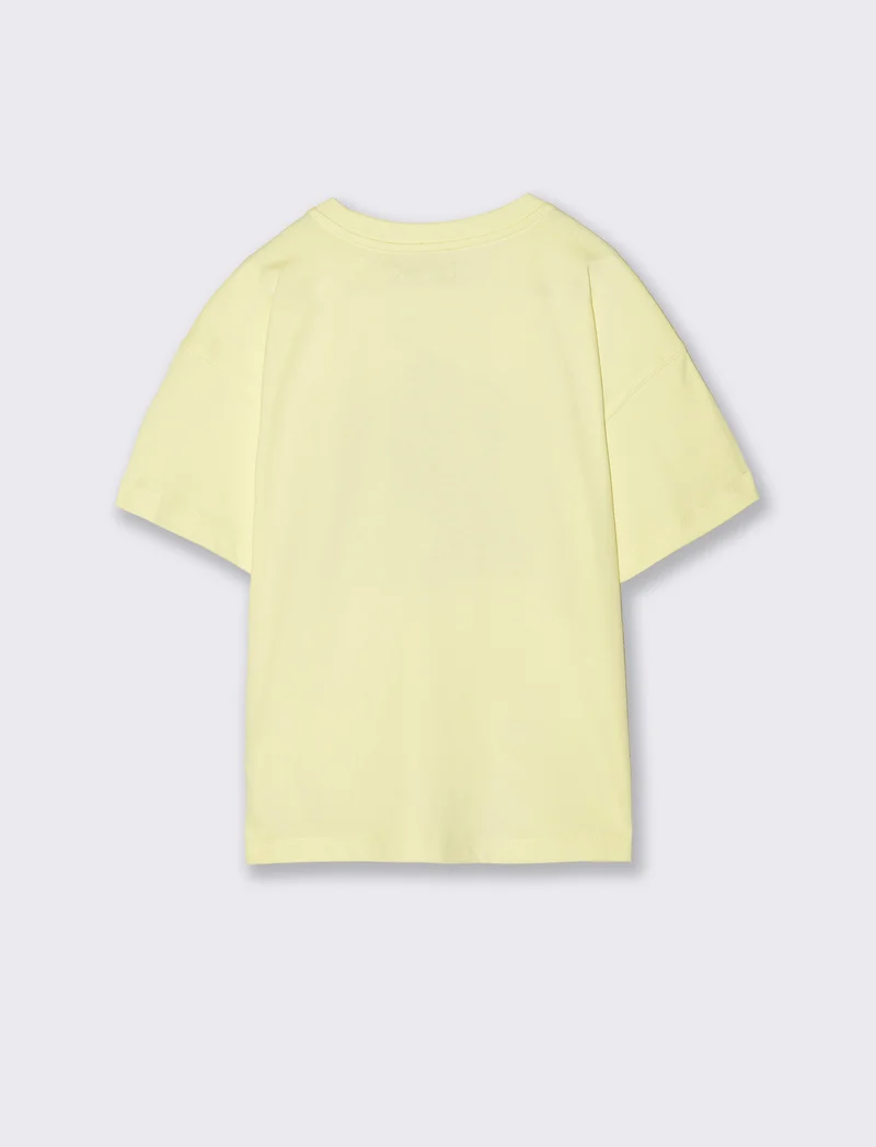 T-shirt Loose mezza manica estiva - Giallo