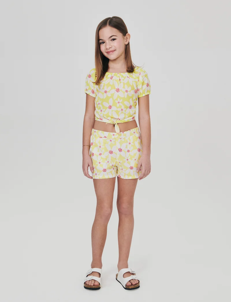 Short in popeline estivi e colorati - Giallo