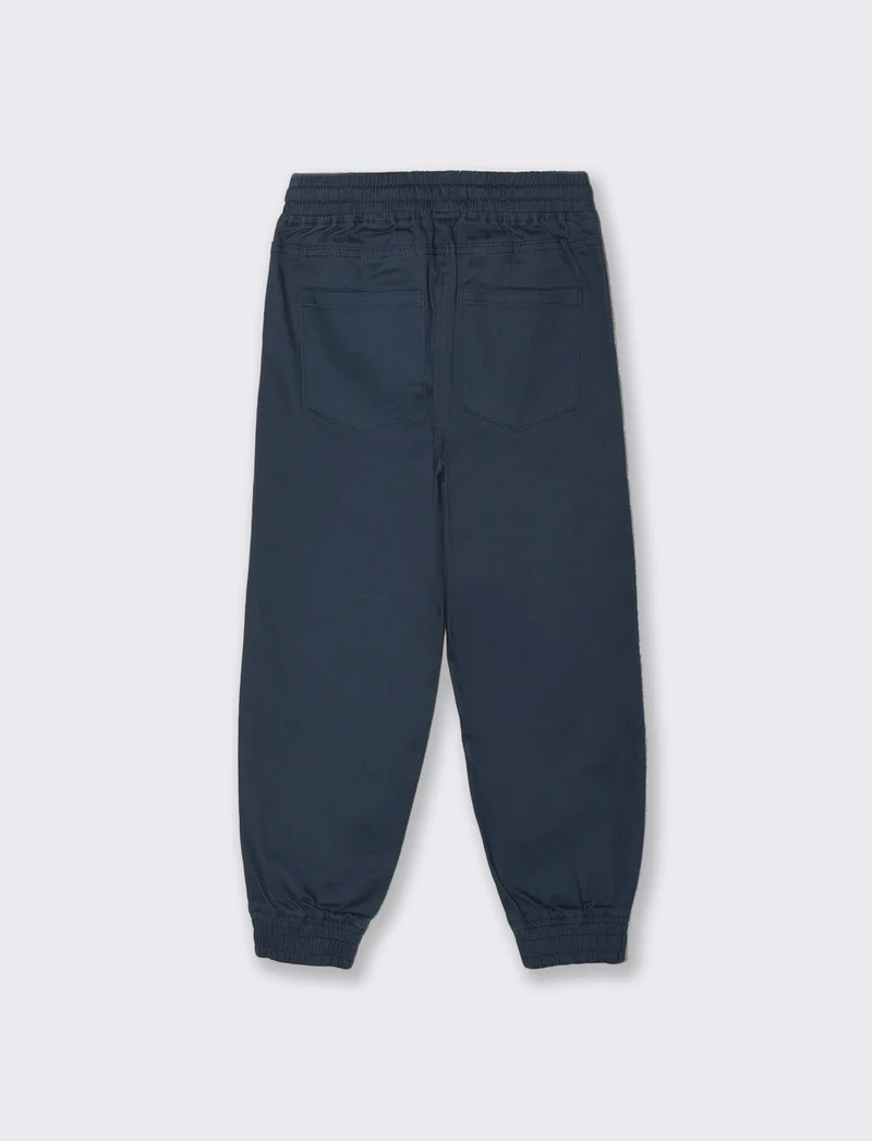Pantaloni Jogger in Cotone Elastico - Blu