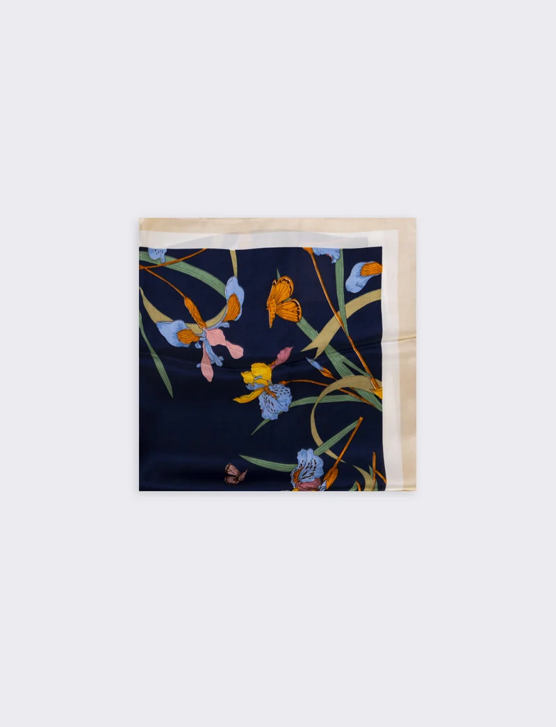 Foulard con fantasia - Beige