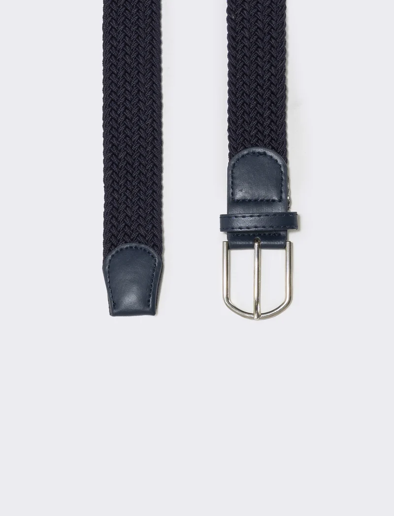 Cintura elastica intrecciata uomo - Blu