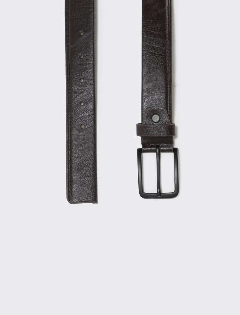 Cintura liscia uomo elegante e versatile - Moro