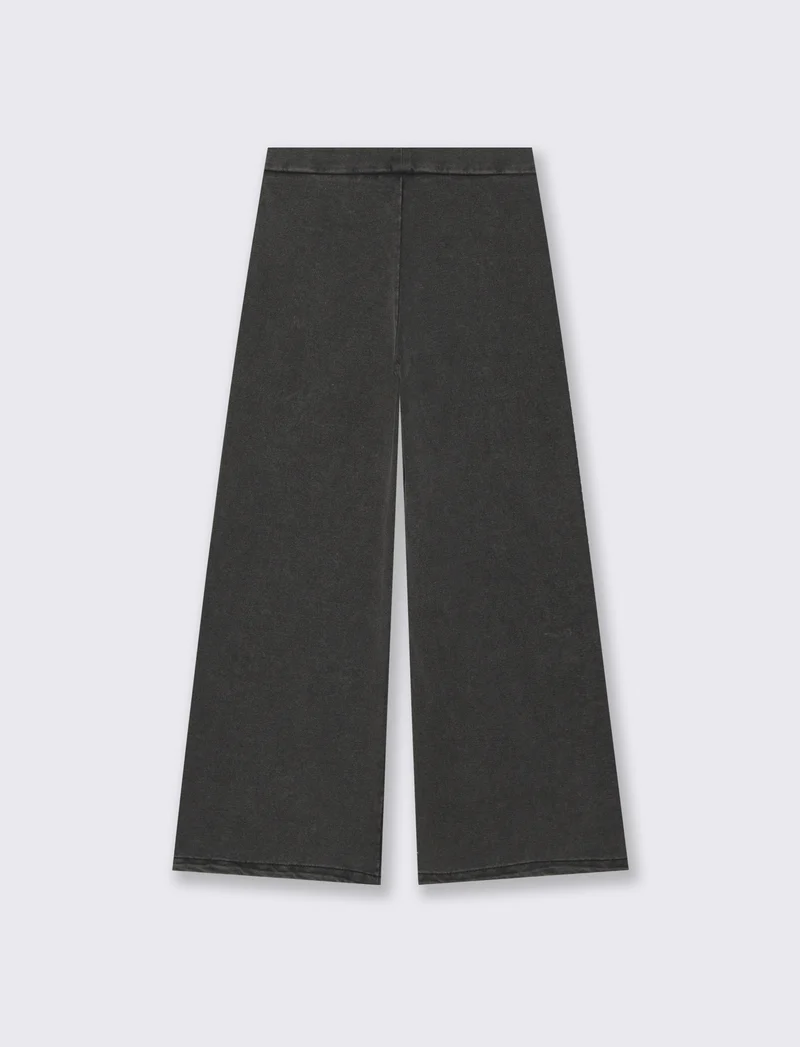 Leggings gamba larga effetto denim bimba - Grigio scuro