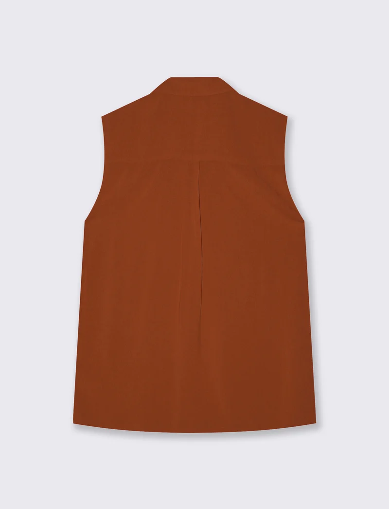 Casacca con Scollo a V Elegante - Cognac